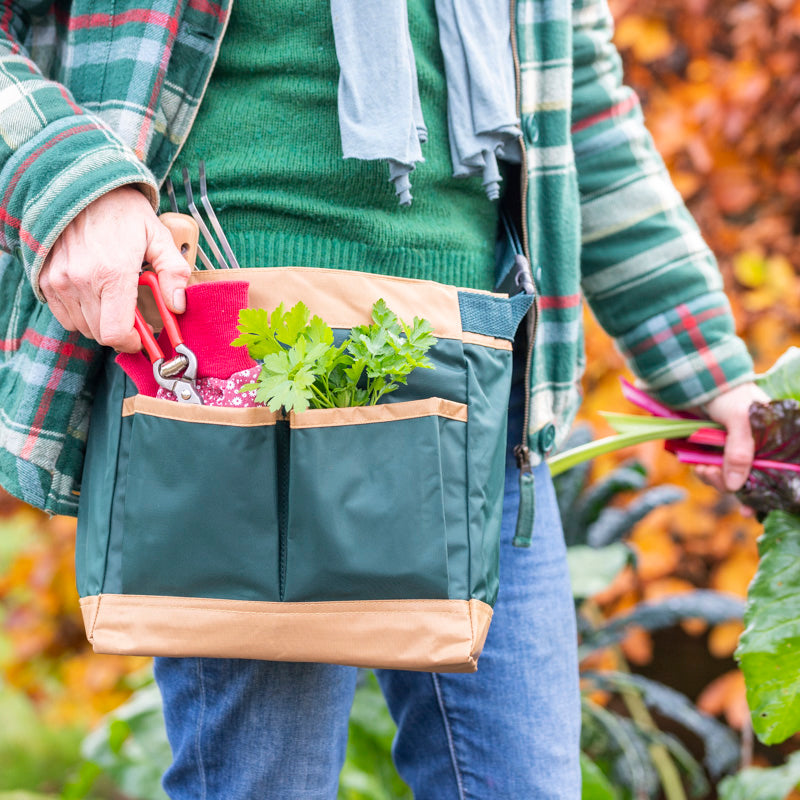 Garden Tool Bag (Tan & Green)